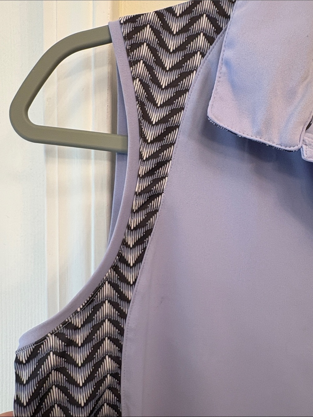 EUC Slazenger Lavender, Gray & Ivory Chevron Golf Skort w/ Pockets plus a top - Picture 14 of 16
